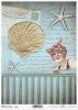 motywy marynistyczn, lato, wakacje, kobieta, kobiety, muszla, rozgwiazda, list, pocztówka, paski, R937, maritime motifs, summer, holiday, woman, women, shell, starfish, letter, postcard, stripes, Maritime Motive, Sommer, Urlaub, Frau, Frauen, Muschel, See